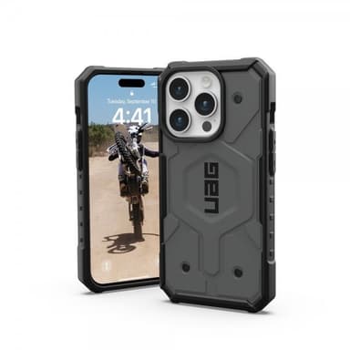Urban Armor Gear (UAG) iPhone 15 Pro Skal Pathfinder MagSafe Silver