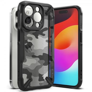 Ringke iPhone 15 Pro Skal Fusion X Design Camo Black