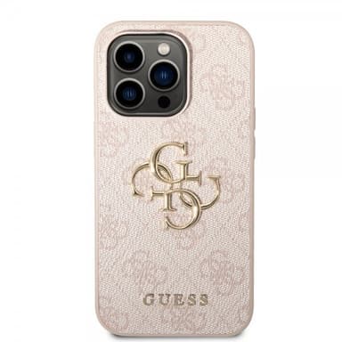Guess iPhone 15 Pro Skal 4G Logo Rosa