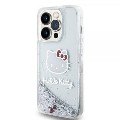 Hello Kitty iPhone 15 Pro Skal Liquid Glitter Translucent