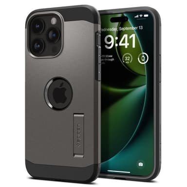 Spigen iPhone 15 Pro Skal Tough Armor MagFit Gunmetal