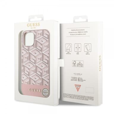 Guess iPhone 15 Skal G Cube MagSafe Rosa