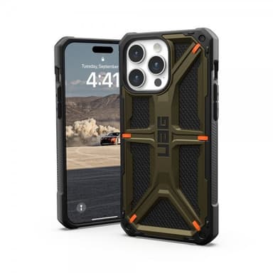 Urban Armor Gear (UAG) iPhone 15 Pro Max Skal Monarch Kevlar Element Green