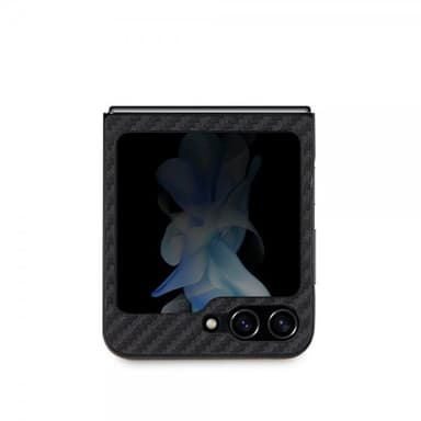 BMW Samsung Galaxy Z Flip 5 Skal Carbon Effect Metal Logo Svart