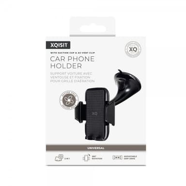 XQISIT Hållare Car Phone Holder with Suction Cup & AC-vent Clip