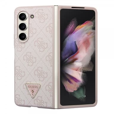 Guess Samsung Galaxy Z Fold 5 Skal 4G Metal Triangle Strass Rosa