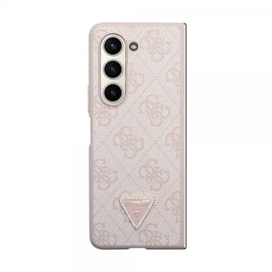 Guess Samsung Galaxy Z Fold 5 Skal 4G Metal Triangle Strass Rosa