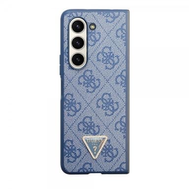 Guess Samsung Galaxy Z Fold 5 Skal 4G Metal Triangle Strass Blå
