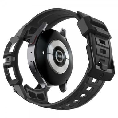 Spigen Samsung Galaxy Watch 6 44mm Skal och Armband Rugged Armor Pro Svart