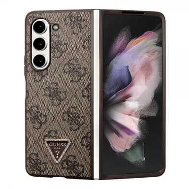 Guess Samsung Galaxy Z Fold 5 Skal 4G Metal Triangle Strass Brun