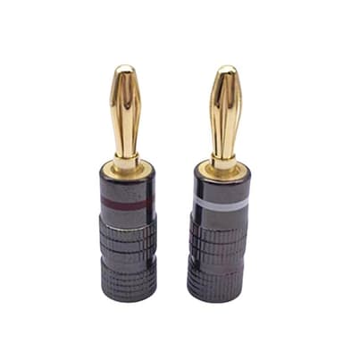 Banankontakt guldpläterad 4 mm 16-pack