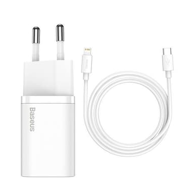 Baseus väggladdare & lightning-kabel 20W