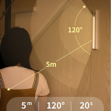 INF LED-lampa ljuslist med rörelsesensor Vit