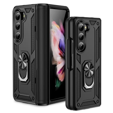 SKALO Samsung Z Fold5 Armor Hybrid Metallring skal - Svart