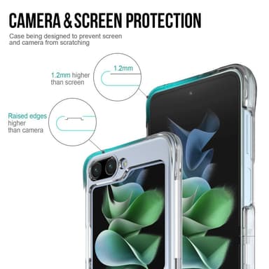 SKALO Samsung Z Flip5 TPU Clear Hybrid Skal - Transparent