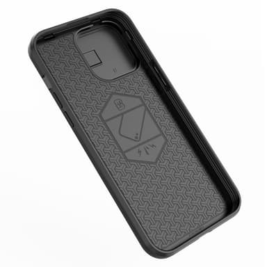 SKALO iPhone 15 Pro Armor Hybrid Metallring Kameraslider - Svart