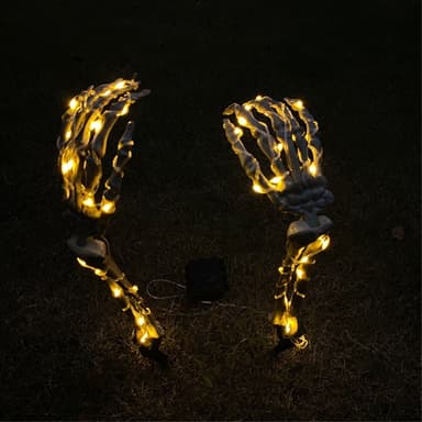 Halloween LED-ljus Glödande Skelett Dekoration Lysande Arm - 2st