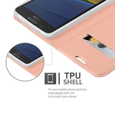 Skal Motorola MOTO G5 Plånboksfodral (Rosa)