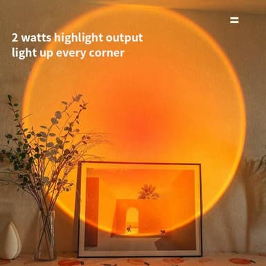 USB Lampa bil sovrum tak Projektor Solnedgång - Röd solnedgång