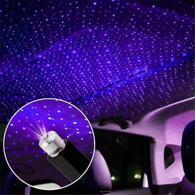 USB Lampa bil sovrum tak Projektor Star Light - Blå/Lila Ljus
