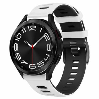 Twin Sport Armband Samsung Galaxy Watch 6 Classic (43mm) - Vit/svart