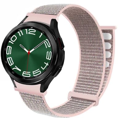 Nylon Armband No-Gap Samsung Galaxy Watch 6 Classic (47mm) - Pink Sand