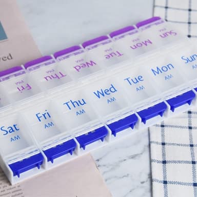 2 gånger om dagen 7 Dagar Pill Box Holder Lättöppnad