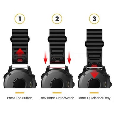 Ocean klockarmband Garmin Quatix 6X - Svart