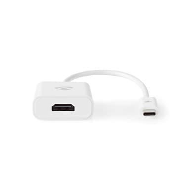 Nedis USB-C™ Adapter | USB 3.2 Gen 1 | USB-C™ Hane | HDMI™ Utgång | 4K@30Hz | 0.20 m | Rund | Nickelplaterad | PVC | Vit | Låda