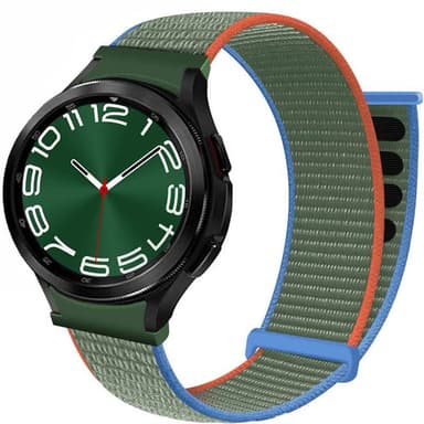 Nylon Armband No-Gap Samsung Galaxy Watch 6 Classic (47mm) - Olive