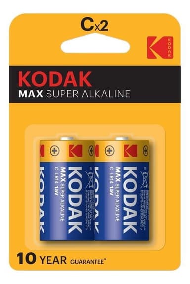 Kodak MAX alkaline C battery (2 pack)