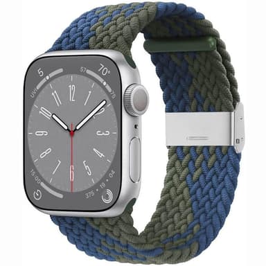 Flätat klockarmband Apple Watch 9 (41mm) - Bluegreen