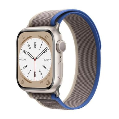Tactik nylon klockarmband Apple Watch 9 (45mm) - Blueroom grey