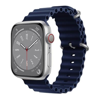 RIB klockarmband Apple Watch 9 (41mm) - Mörkblå
