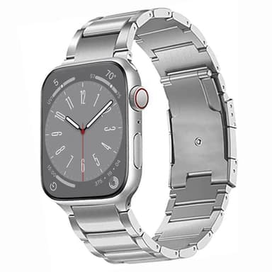 Klockarmband BEAD Titan Apple Watch 9 (45mm) - Silver