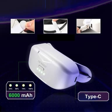6000mAh batteripaket Power Bank för Oculus Quest 2 VR-headset