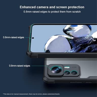 XUNDD Xiaomi 12T Pro  TPU Hybrid Skal - Svart
