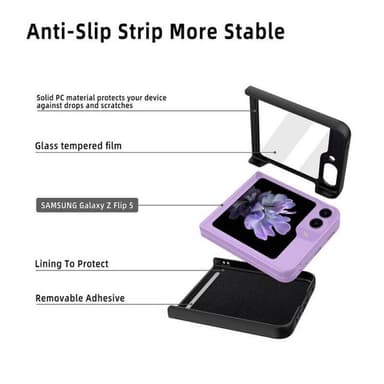 Glitter Case Samsung Galaxy Z Flip 5 - Svart