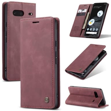 CaseMe Smart Magnet FlipCase Google Pixel 8 - Vinröd