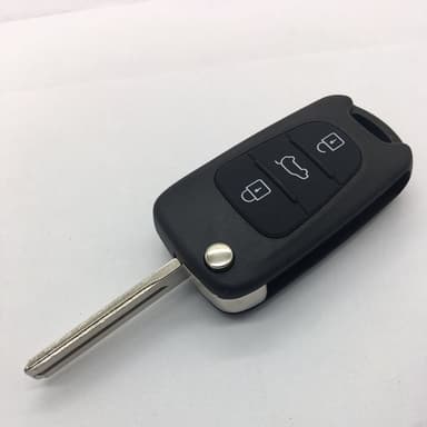 3-knapps hopfällbart bilnyckelskal för HYUNDAI Kia Svart