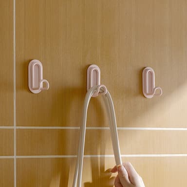 Väggkrokar hängare för badrum kök 4-pack Svart