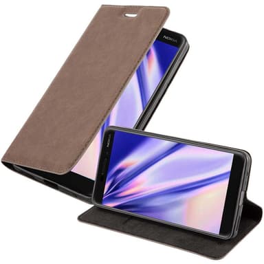 Nokia 6.1 Plånboksfodral Skal (Brun)