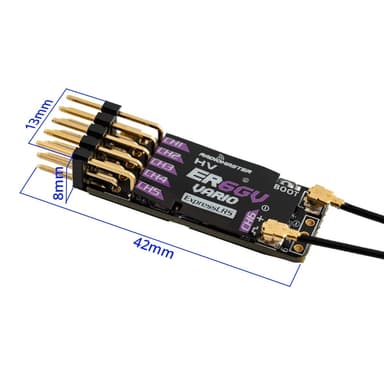 Radiomaster ELRS ER6GV 6ch PWM-mottagare 2.4GHz
