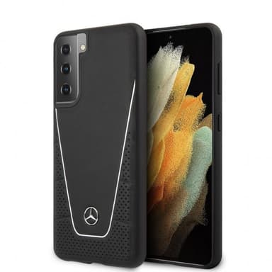 Mercedes Benz Samsung Galaxy S21 Skal Logo Perforerad Dynamic Svart
