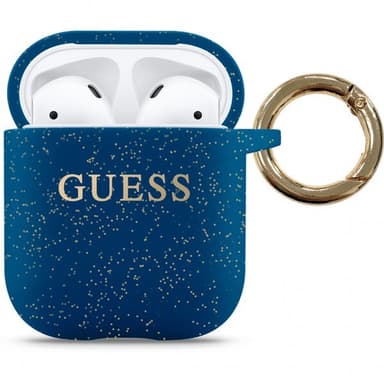 Guess AirPods (1/2) Skal Glitter Blå