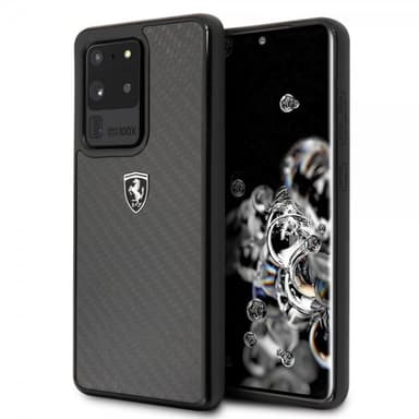 Ferrari Samsung Galaxy S20 Ultra Skal Kolfibertextur Svart