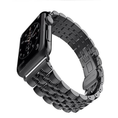 SKALO Metallarmband 5-länk Apple Watch 38/40/41mm - Svart