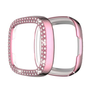 Fitbit Versa 3 heltäckande skal Rosa/Rhinestones