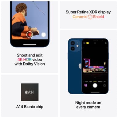 iPhone 12 - 5G smartphone 256 GB (vit)