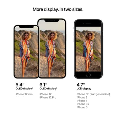 iPhone 12 - 5G smartphone 128 GB (svart)